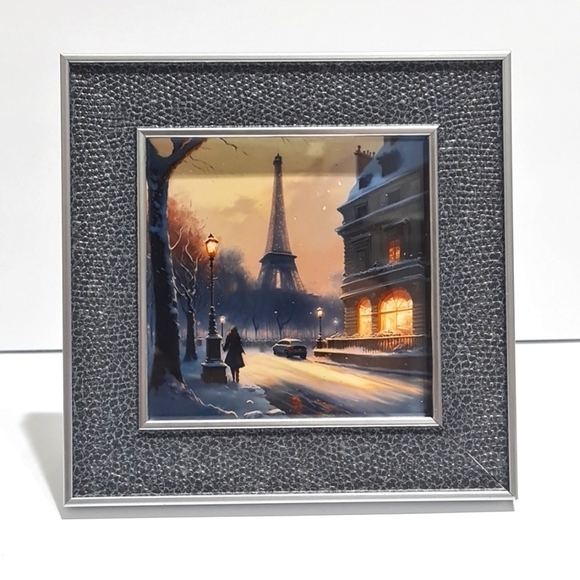 Paris Eiffel Tower Fantasy Watercolor‎ Oil Painting Framed Art Print - Picture 1 of 9